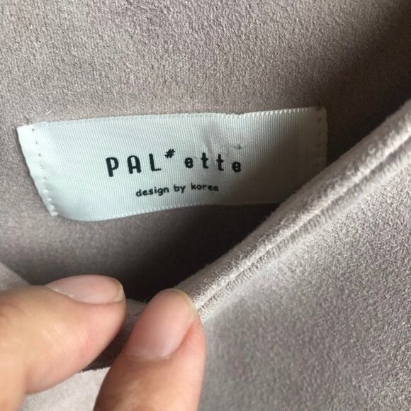 Palette Micro Suede Fringe Cut Out Mini Spaghetti Strap Cha Cha Mauve Dress M - Picture 4 of 5